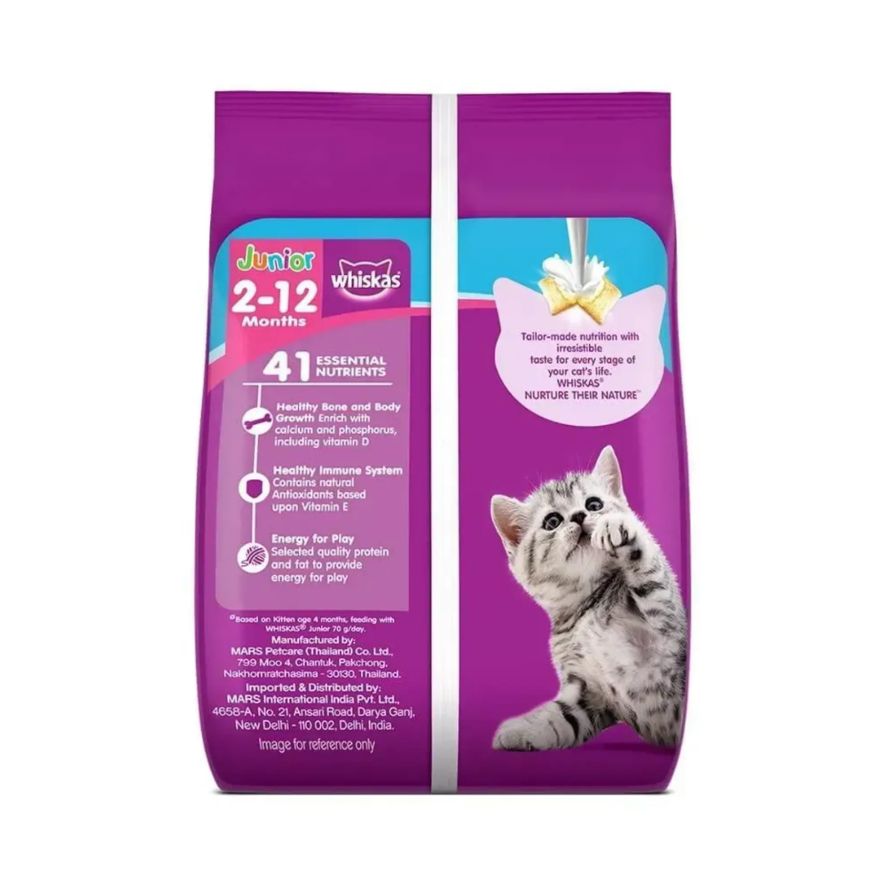 Whiskas Kitten Dry Cat Food Ocean Fish Flavour with Milk - Image 2