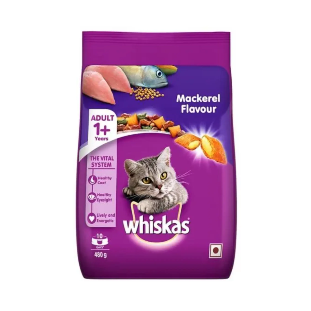 Whiskas Adult Dry Cat Food Mackerel Flavour
