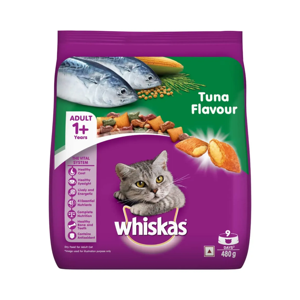 Whiskas Adult Dry Cat Food, Tuna Flavour