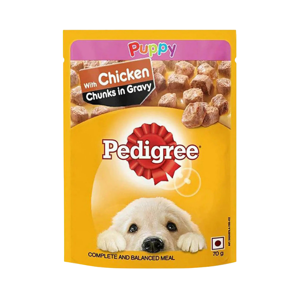 Pedigree Puppy Wet Dog Food Chicken Chunks in Gravy