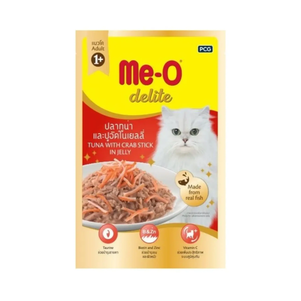 MeO Delite Tuna with Crab Sticks in Jelly Adult Wet Cat Food