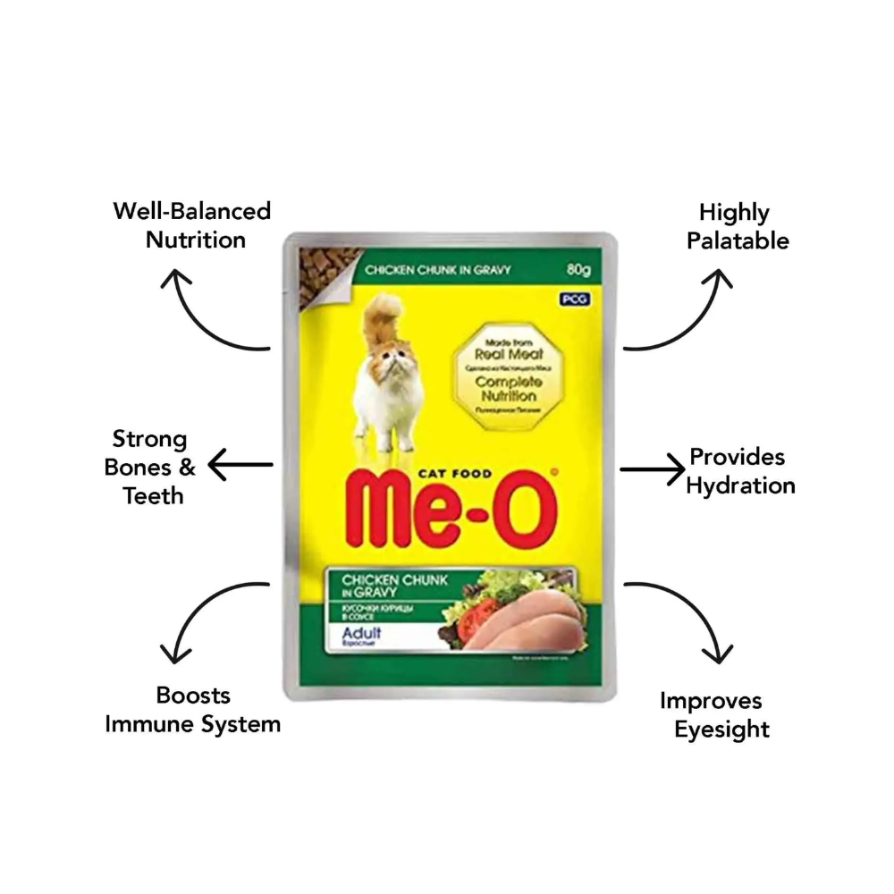 Meo Pouch Cat Food Chicken Chunk in Gravy - Image 4