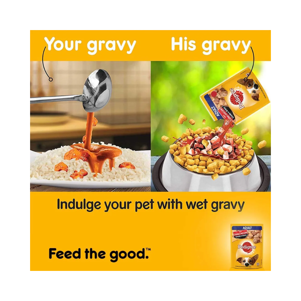 Pedigree Adult Wet Dog Food Chicken and Liver Chunks in Gravy - Image 7