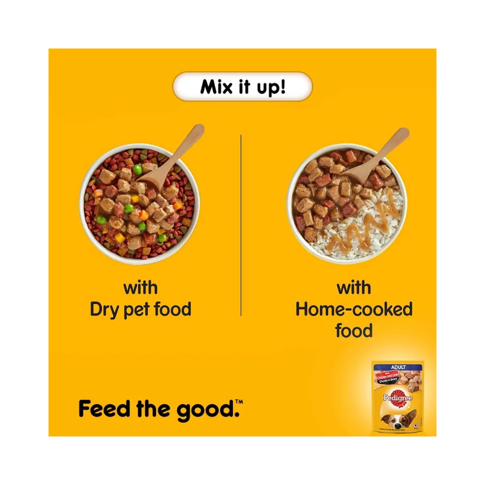 Pedigree Adult Wet Dog Food Chicken and Liver Chunks in Gravy - Image 8