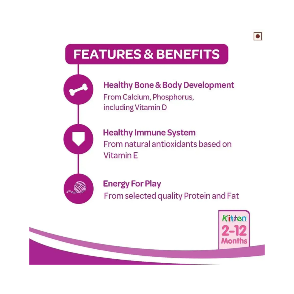 Whiskas Kitten Dry Cat Food Ocean Fish Flavour with Milk - Image 3