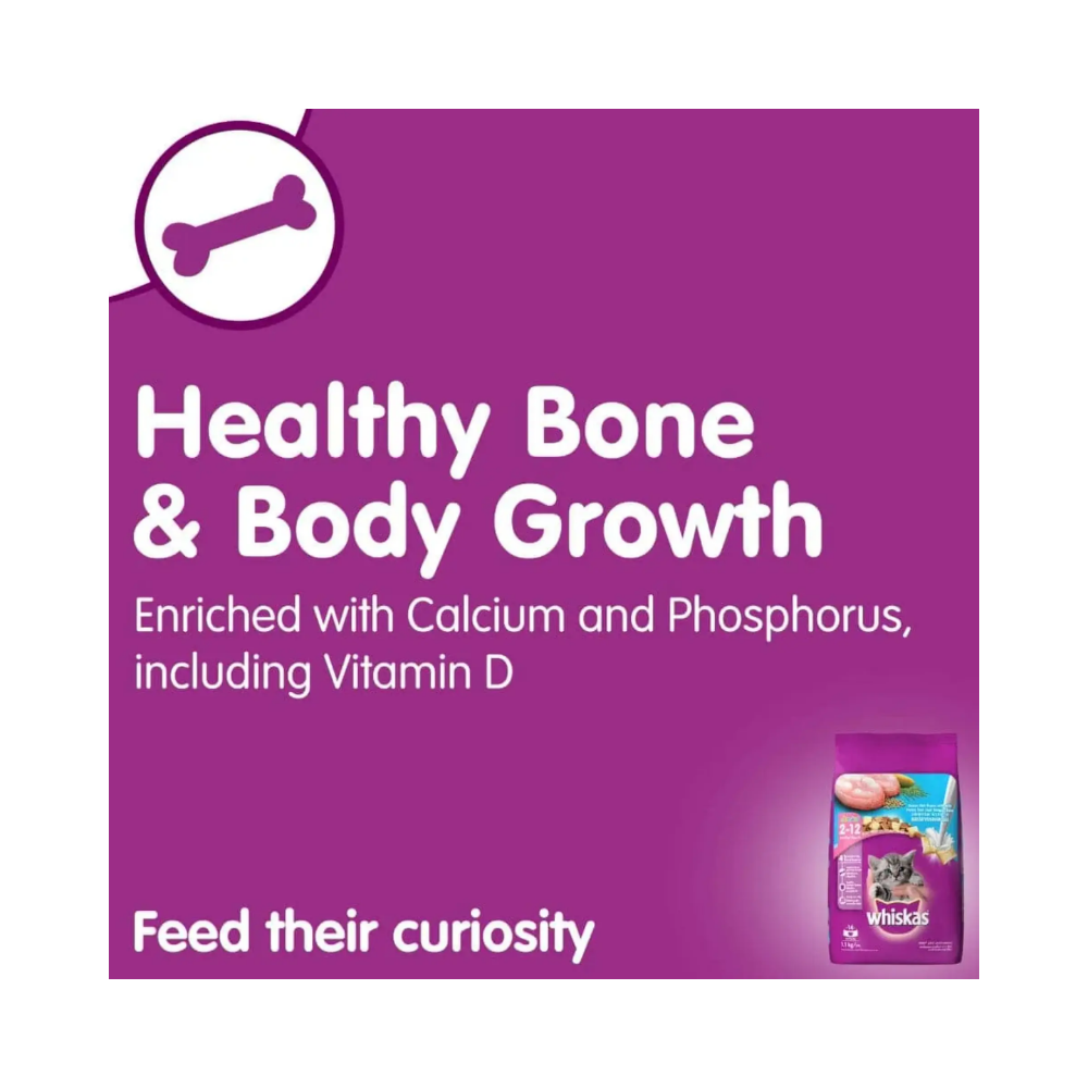 Whiskas Kitten Dry Cat Food Ocean Fish Flavour with Milk - Image 8