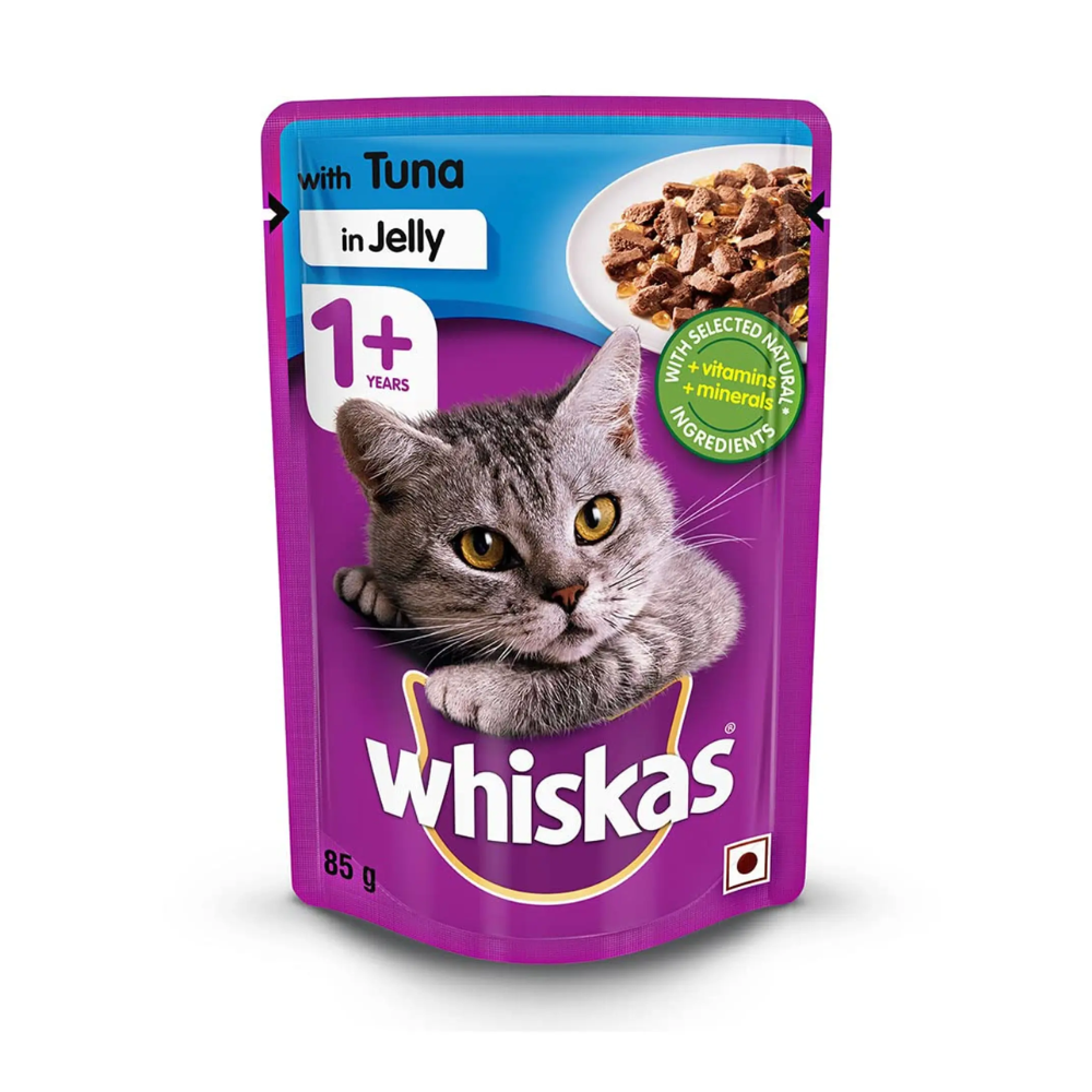 Whiskas Wet Cat Food for Adult Cats Tuna in Jelly Flavour