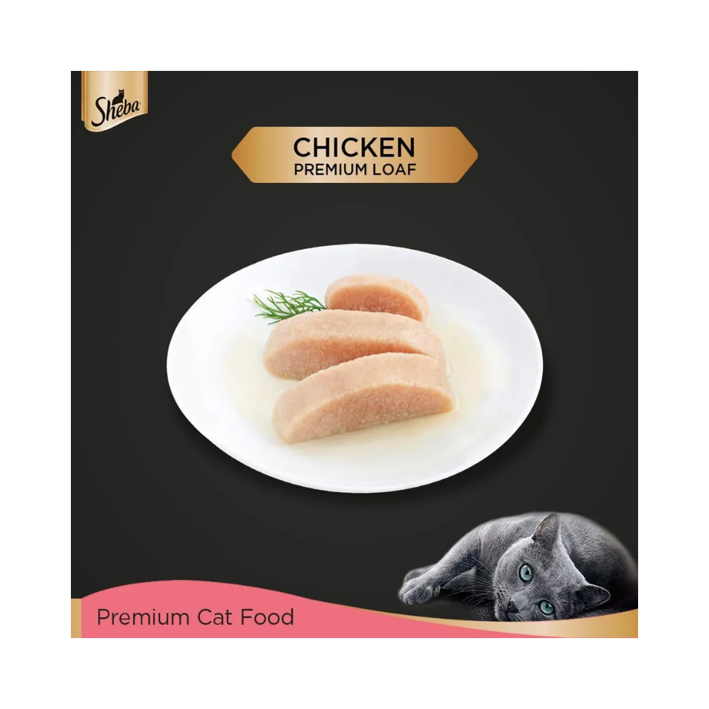 Sheba Rich Premium Kitten Fine Wet Cat Food - Chicken Loaf - Image 7