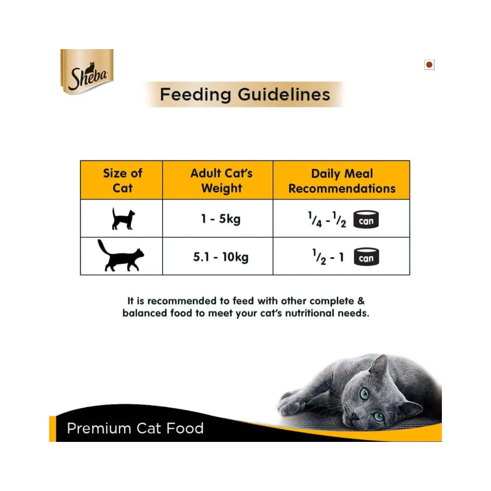 Sheba Premium Wet Cat Food - Tuna Fillet and Whole Prawns in Gravy - Image 4