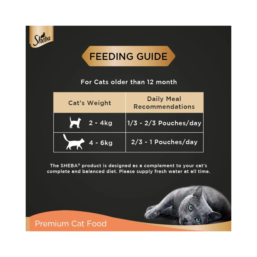 Sheba Premium Adult Wet Cat Food Chicken With Tuna In Gravy - Image 5