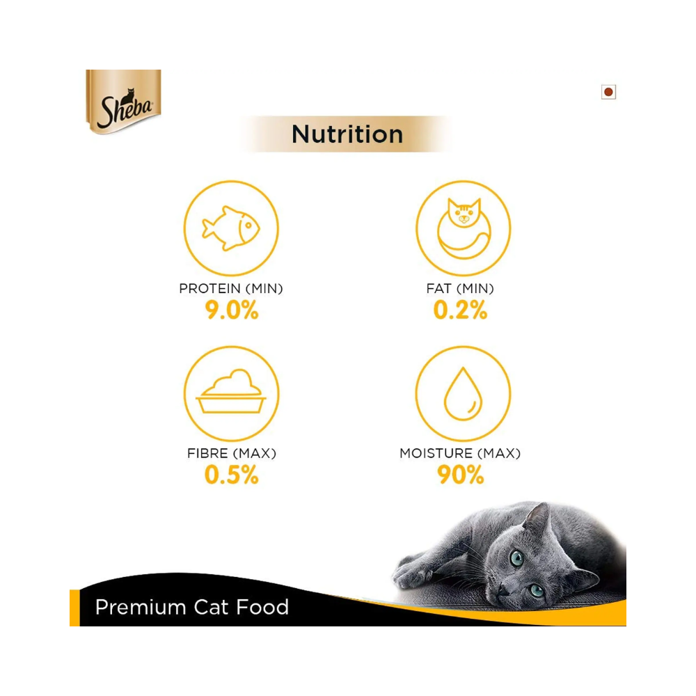 Sheba Premium Wet Cat Food - Tuna Fillet and Whole Prawns in Gravy - Image 6