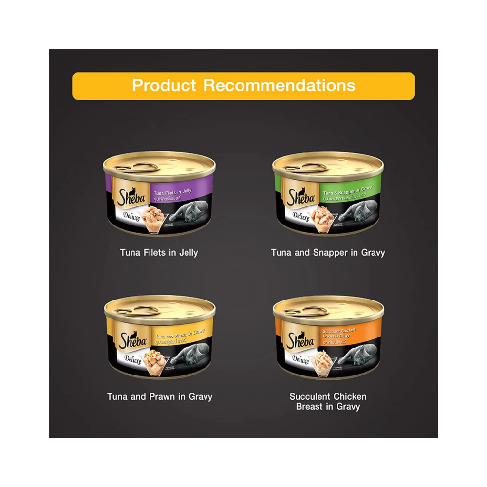 Sheba Premium Wet Cat Food - Tuna Fillet and Whole Prawns in Gravy - Image 8
