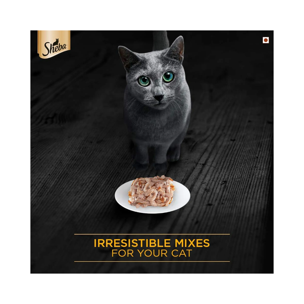Sheba Premium Wet Cat Food - Tuna Fillet and Whole Prawns in Gravy - Image 9