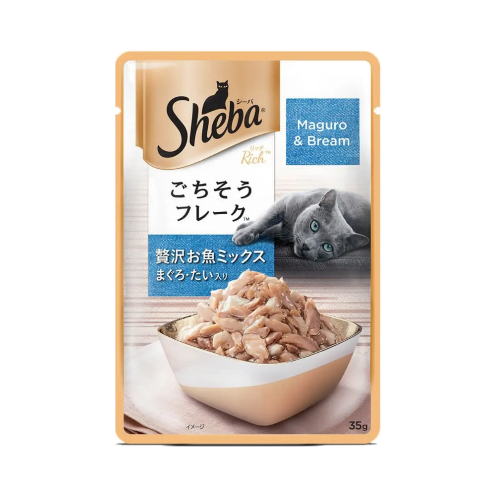 Sheba Premium Wet Cat Food – Fish Mix – Maguro and Bream
