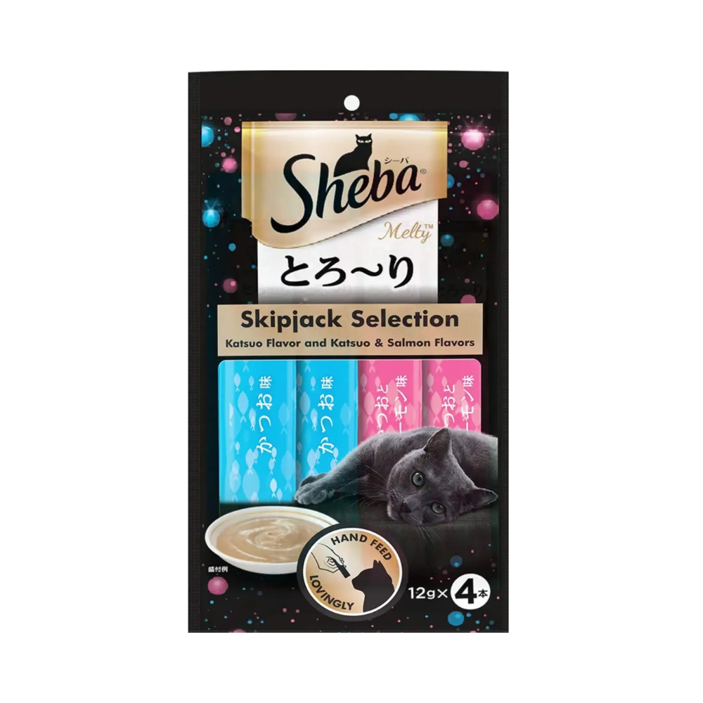 Sheba Cat Snack – Katsuo and Katsuo – Salmon Flavour – Melty – Premium