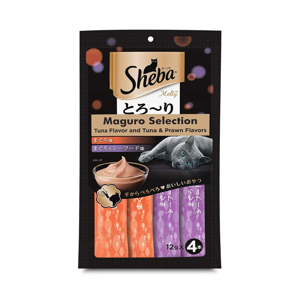 Sheba Maguro Selection Tuna Wet Cat Treat Prawn Flavors