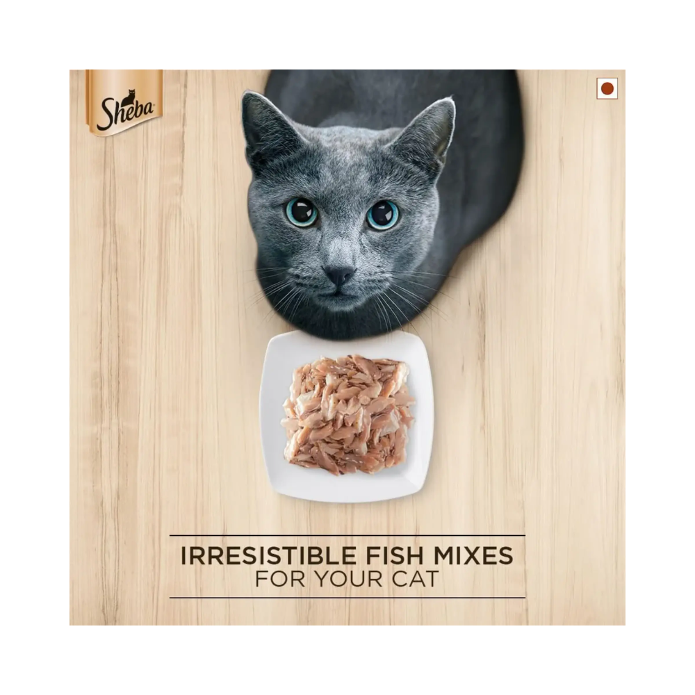 Sheba Premium Adult Wet Cat Food - Fish with Sasami - Image 2