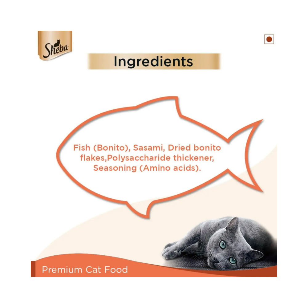 Sheba Premium Adult Wet Cat Food - Fish with Sasami - Image 4