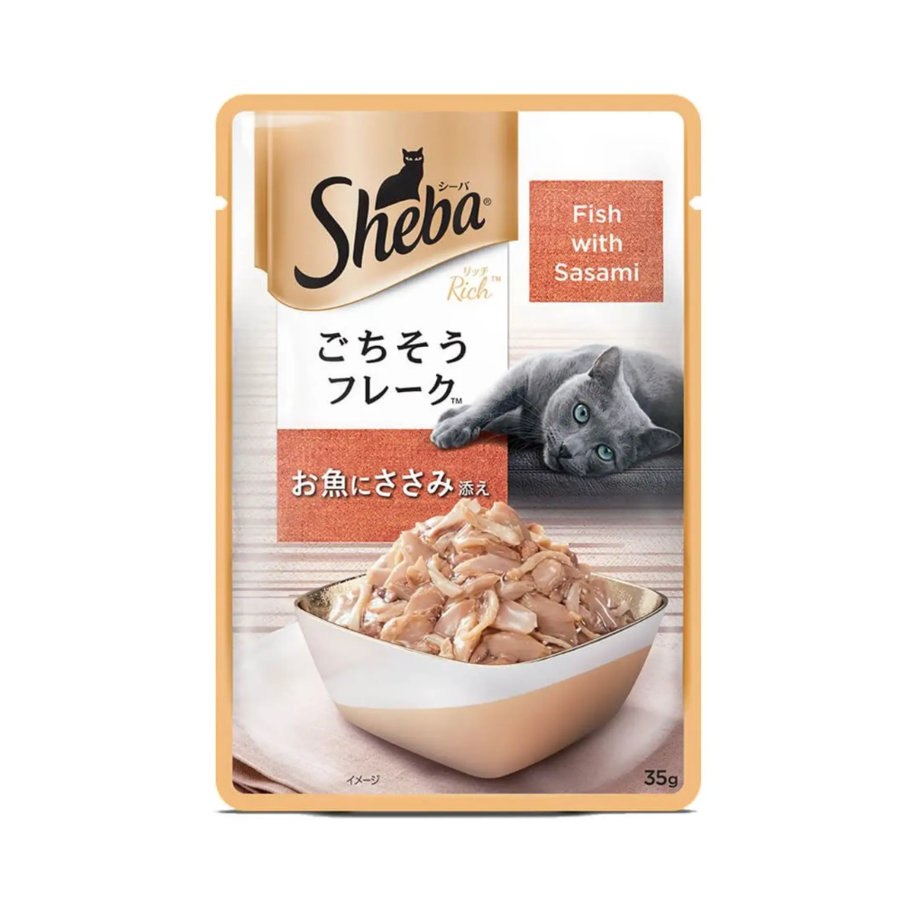 Sheba Premium Adult Wet Cat Food – Fish with Sasami