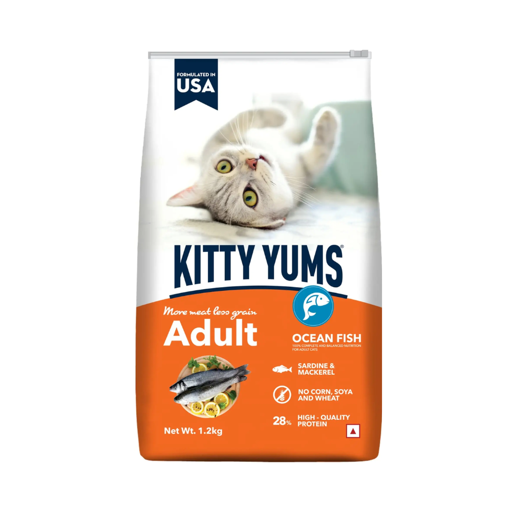 Kitty Yums Adult Dry Cat Food Ocean Fish