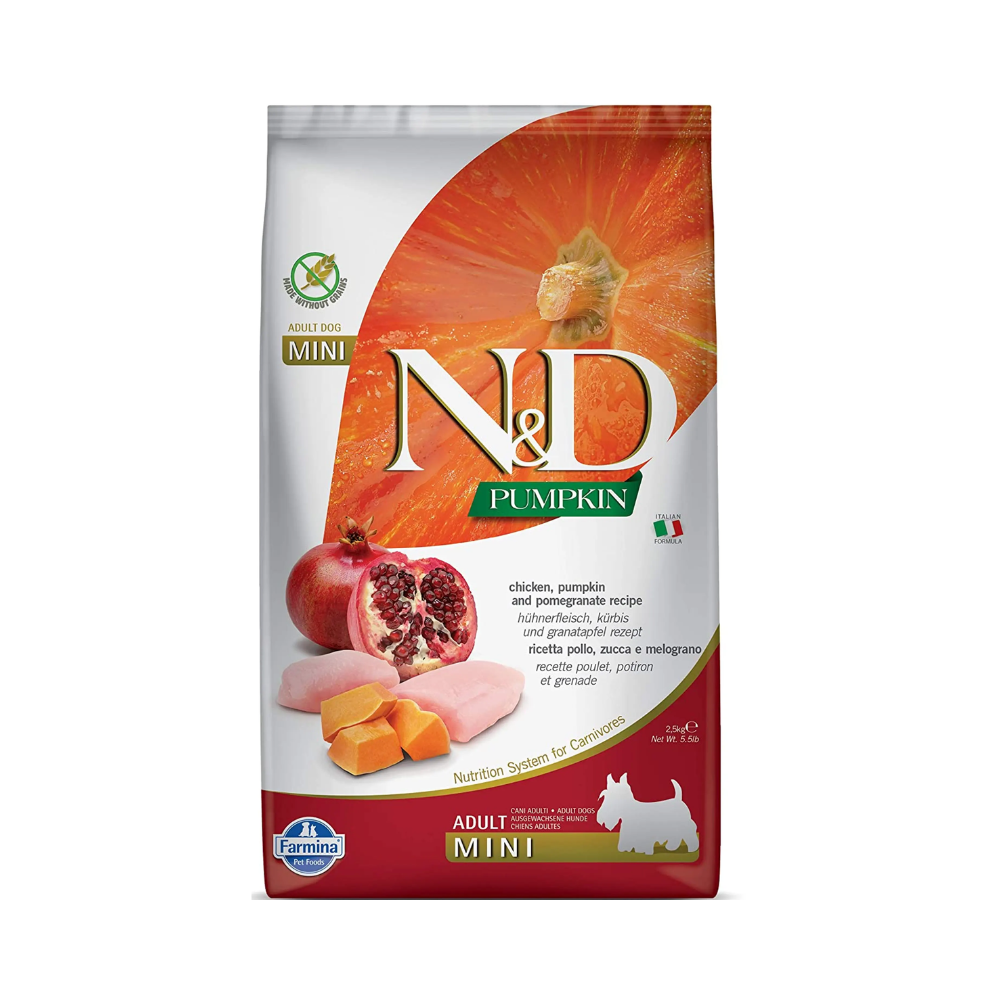 Farmina N&D Pumpkin Chicken and Pomegranate Grain Free Adult Mini Dog Dry Food