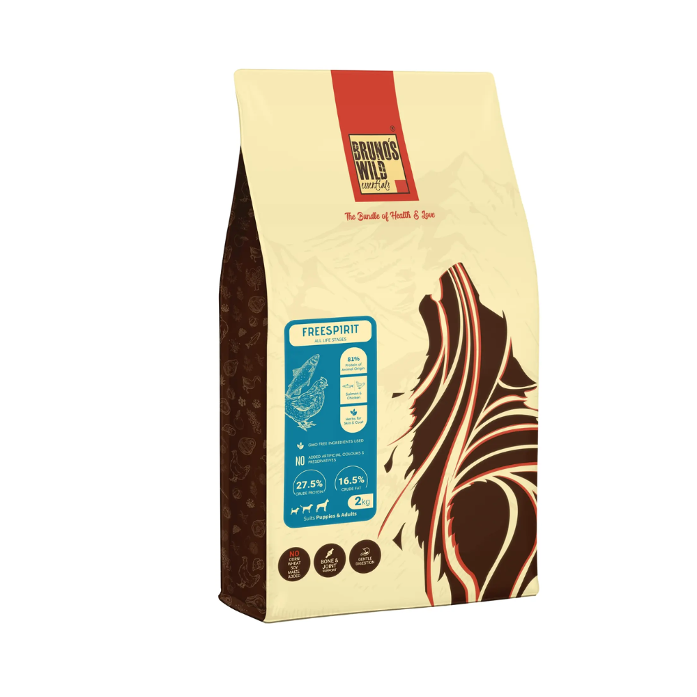 Bruno’s Wild Essentials Dry Dog Food Freespirit Salmon and Chicken