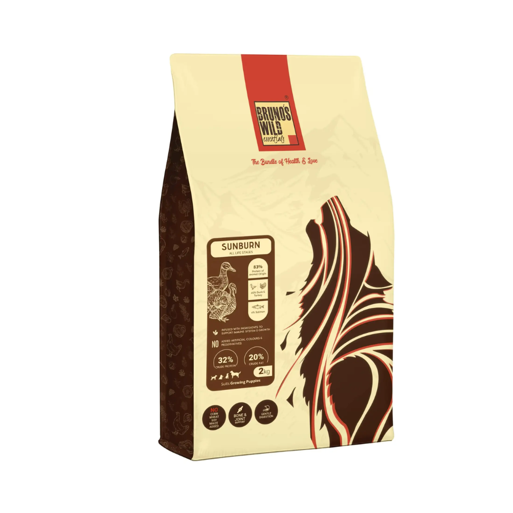 Bruno’s Wild Essentials Dry Dog Food Sunburn Duck-Turkey-Salmon