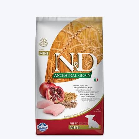 Farmina N&D Ancestral Grain Chicken and Pomegranate Dog Dry Food Puppy Mini