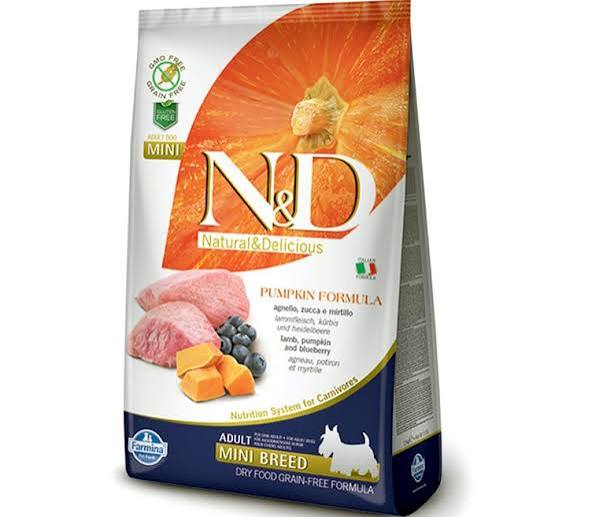 Farmina N&D Pumpkin Grain Free Lamb and Blueberry Puppy Mini Dog Food