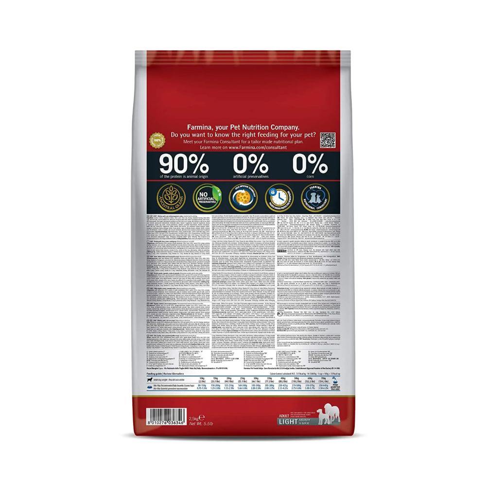 Farmina N&D Low Grain Chicken and Pomegranate Light Medium and Maxi Adult Dog Food - Image 2