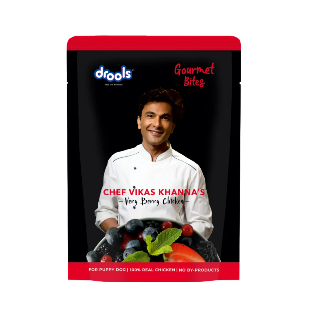Drools Gourmet Bites Vikas Khanna Recipe Very Berry Chicken Puppy Wet Food - Image 2