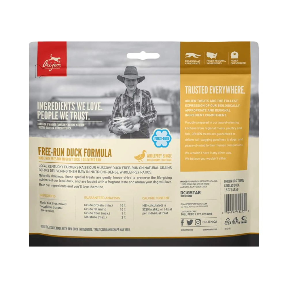 Orijen Free Run Duck Freeze Dried Dog Treat - Image 3