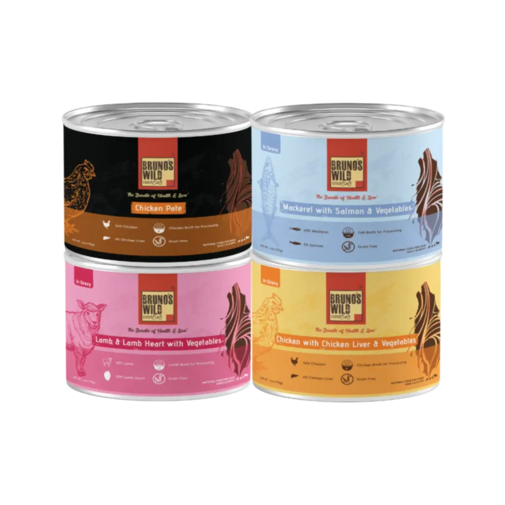 Brunos Wild Essentials Assorted Pack Canned Gravy Food