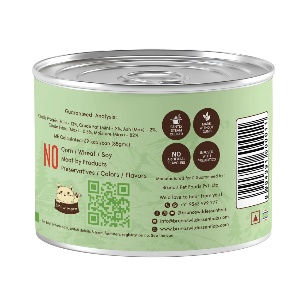 Brunos Wild Essentials Grain Free Wet Cat Food Tuna with Salmon and Parsley in Gravy - Image 3