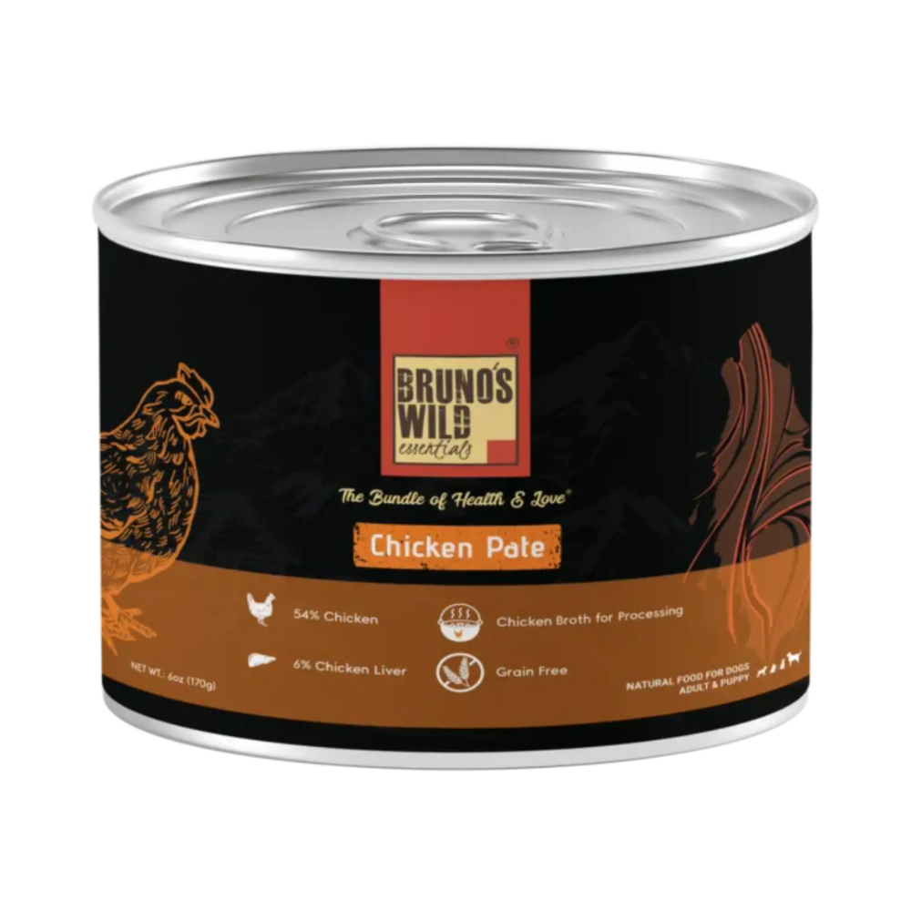 Brunos Wild Essentials Chicken Pate Canned Gravy Dog Food