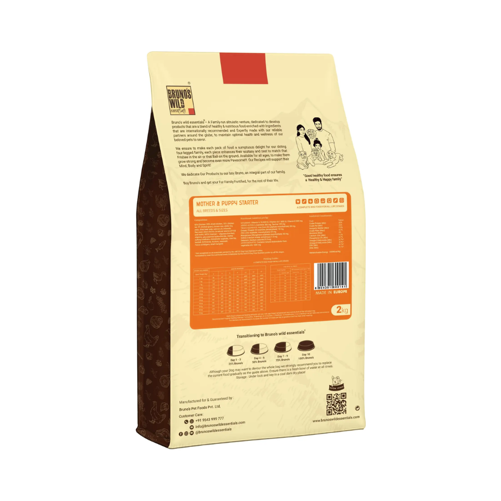 Brunos Wild Essentials Dry Dog Food Mother and Puppy Starter - Image 2