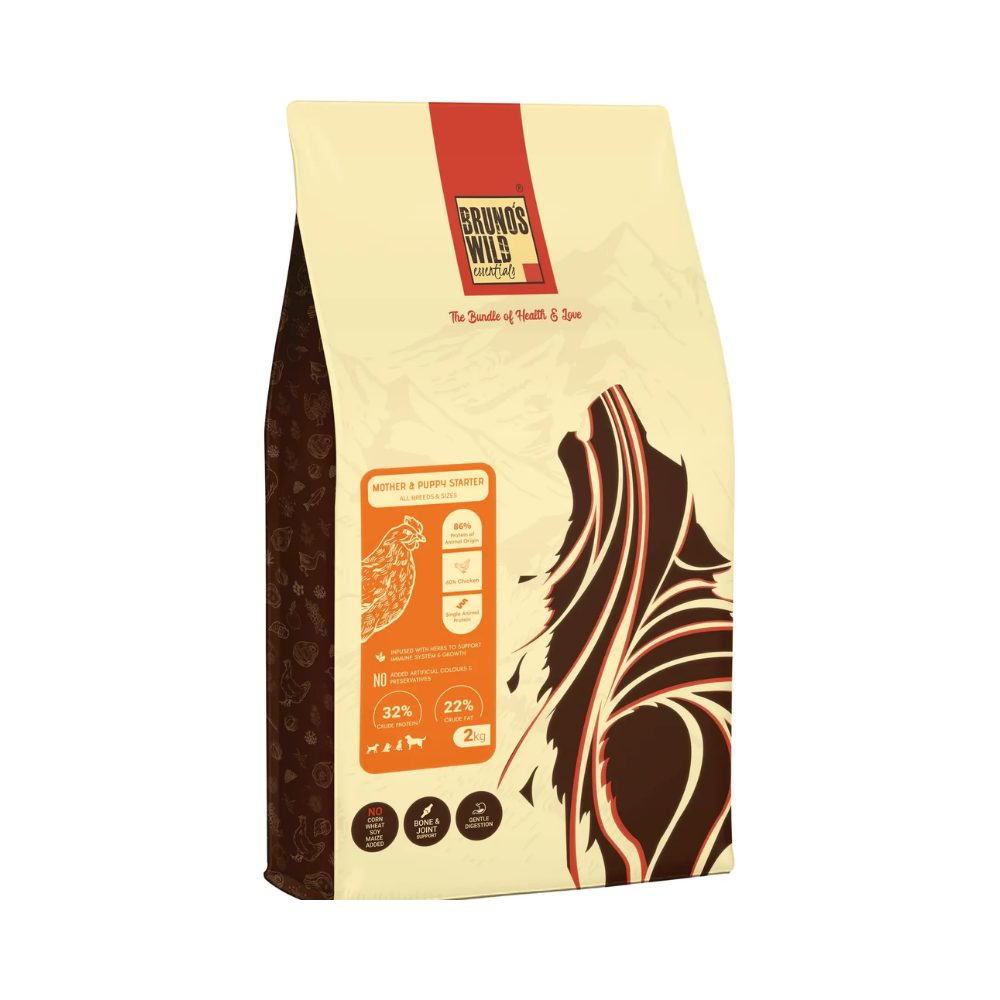 Brunos Wild Essentials Dry Dog Food Mother and Puppy Starter