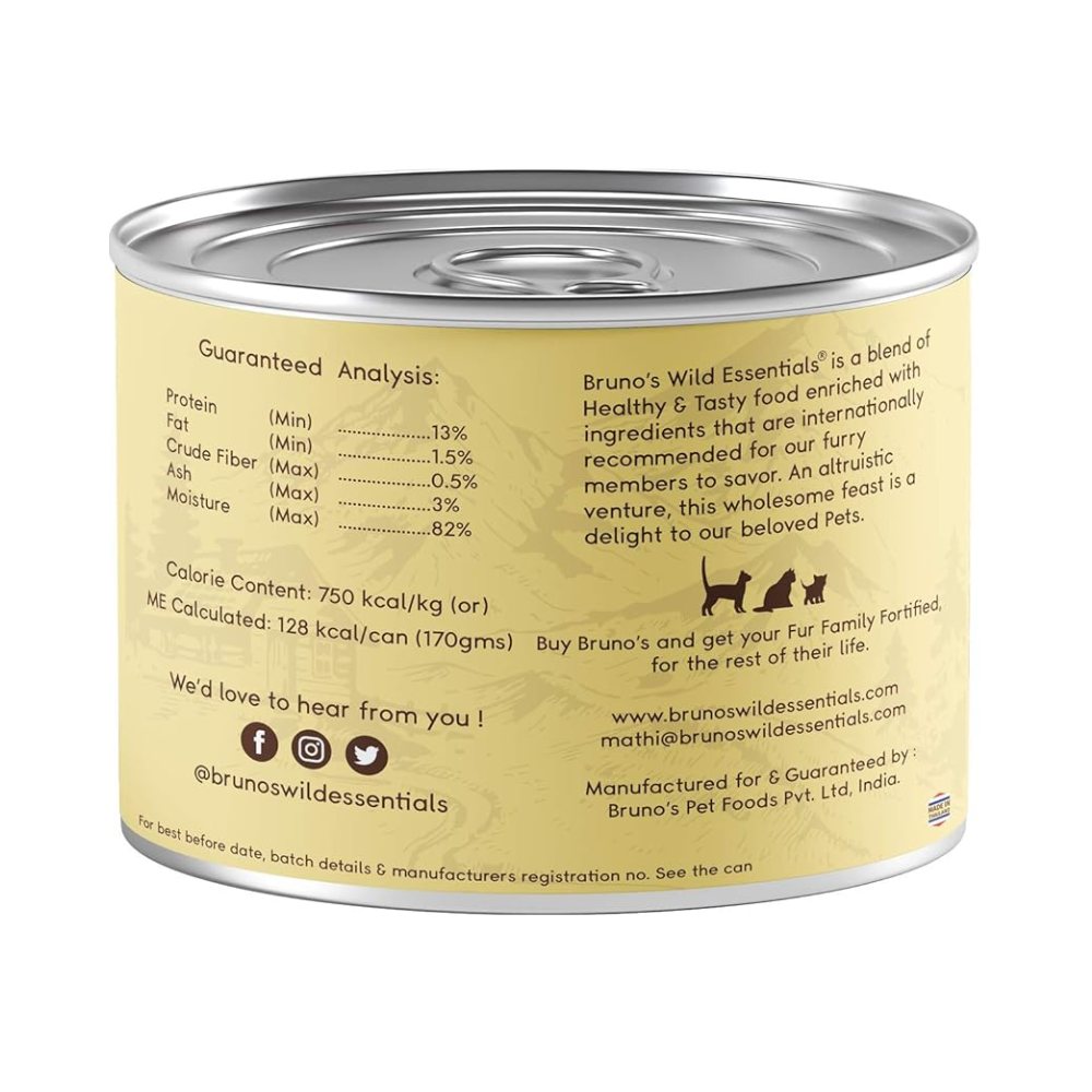 Brunos Wild Essentials Grain Free Wet Cat Food Sardine with Tuna in Pumpkin Gravy - Image 3