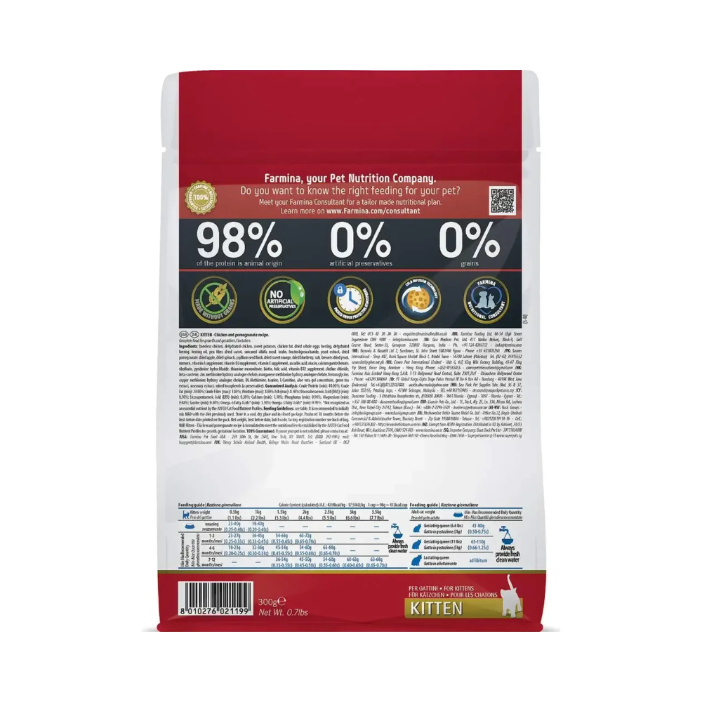 Farmina N&D Grain Free Chicken and Pomegranate Kitten Cat Food - Image 2