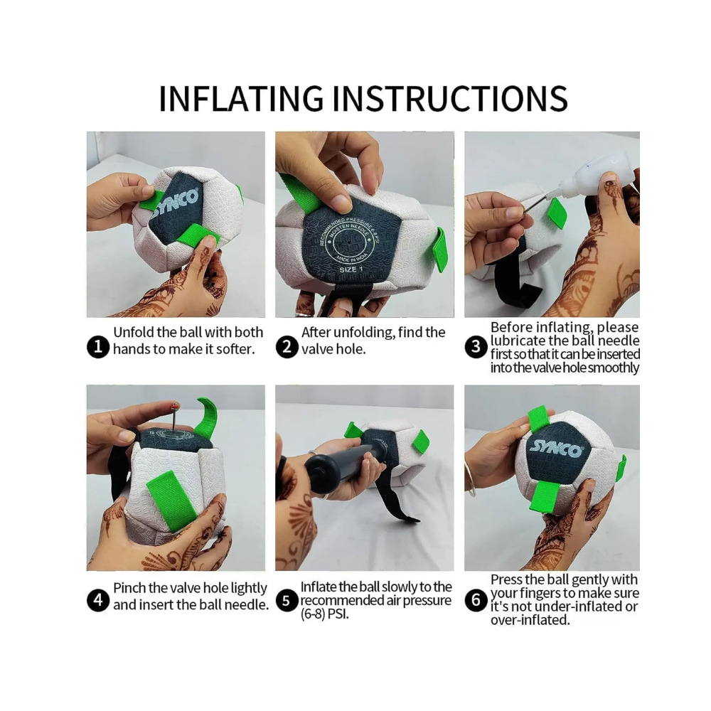 Synco Dog Ball With Green Holding Loops Football Dog Toy Size 3 - Image 7