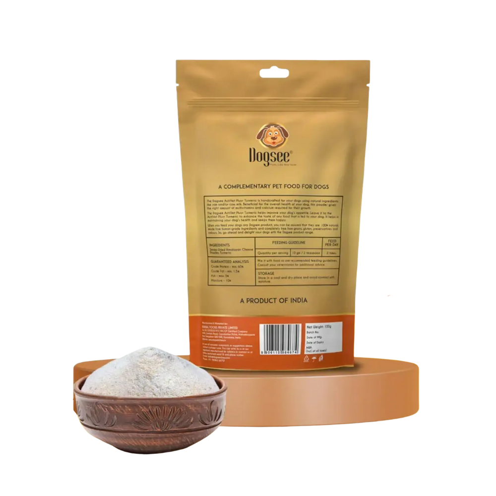 Dogsee Activet Plus Turmeric Infused Protein and Calcium Supplement For Dogs - Image 2