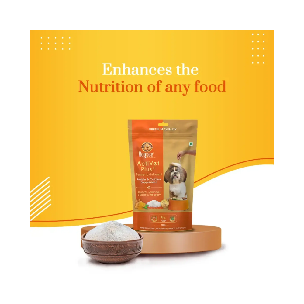 Dogsee Activet Plus Turmeric Infused Protein and Calcium Supplement For Dogs - Image 6