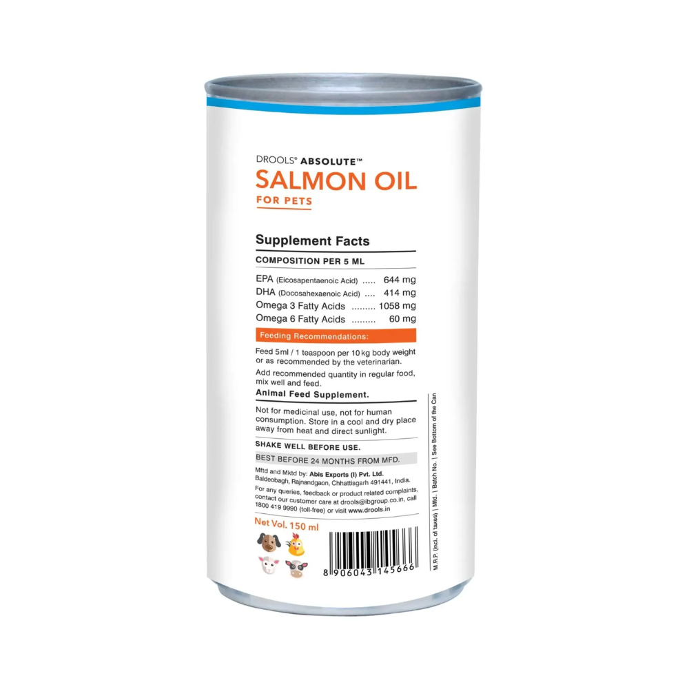 Drools Absolute Salmon Oil Syrup Dog Supplement - Image 2