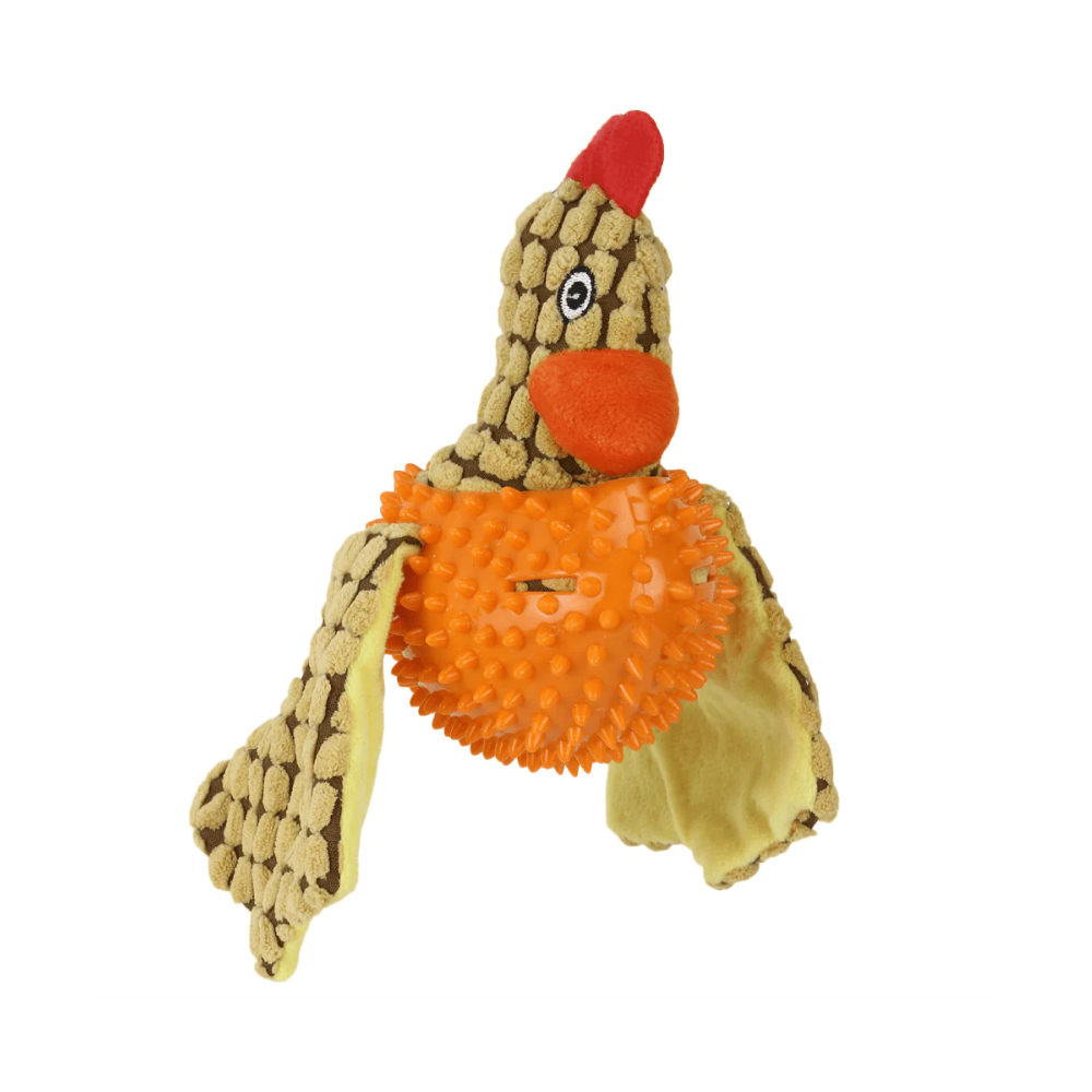 Basil Bird Shaped Plush Toy with Squeaky Neck for Dogs