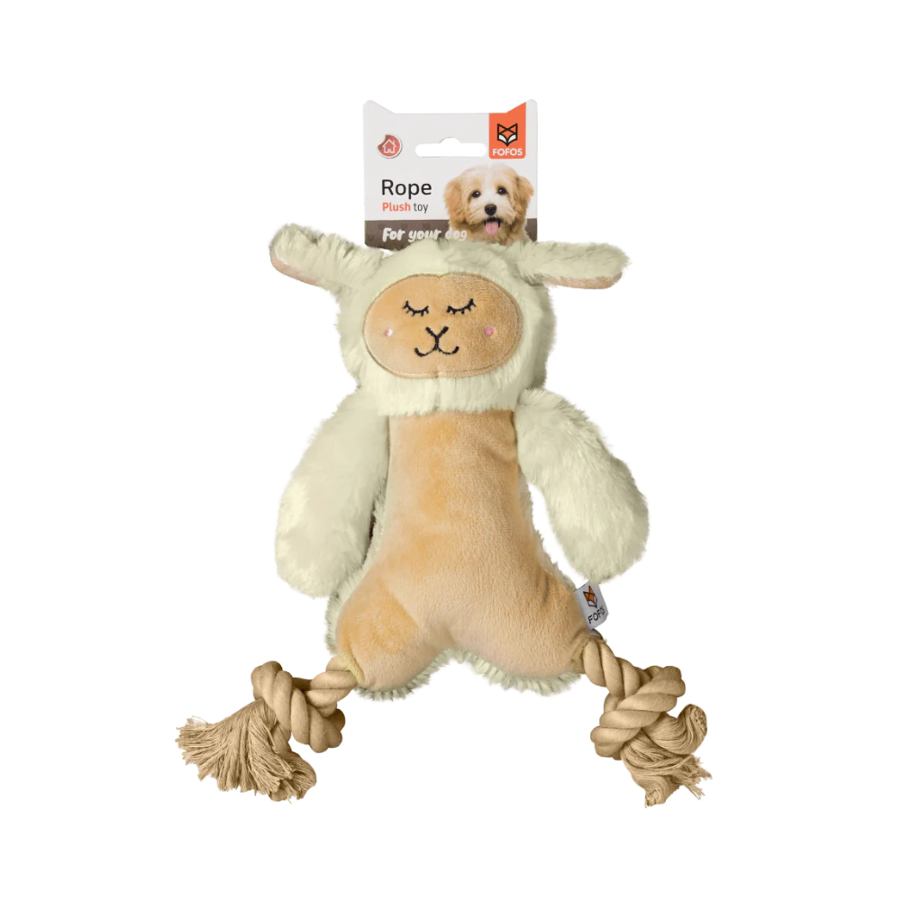 Fofos Ropeleg plush Sheep Toy for Dogs