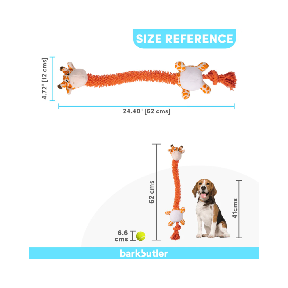 Barkbutler Garry The Giraffe Plush Toy for Dogs - Image 7