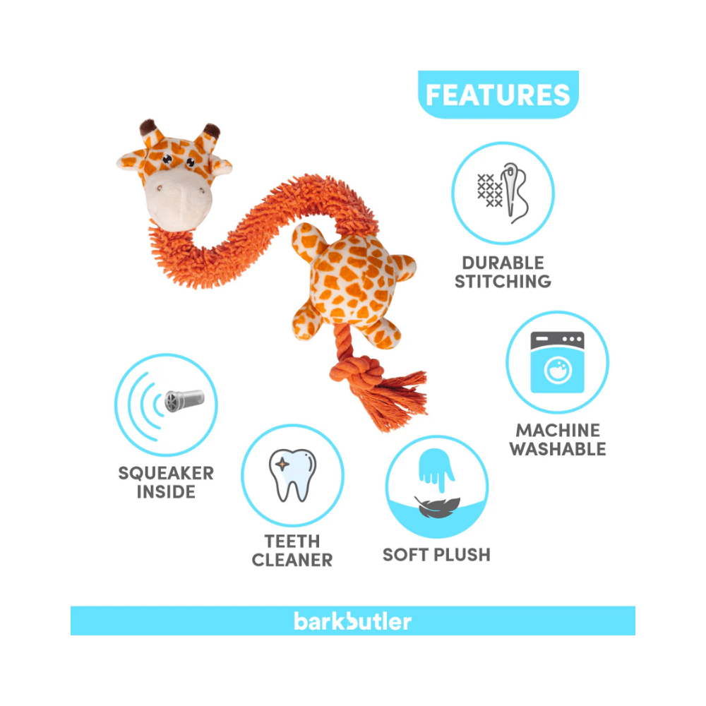 Barkbutler Garry The Giraffe Plush Toy for Dogs - Image 8