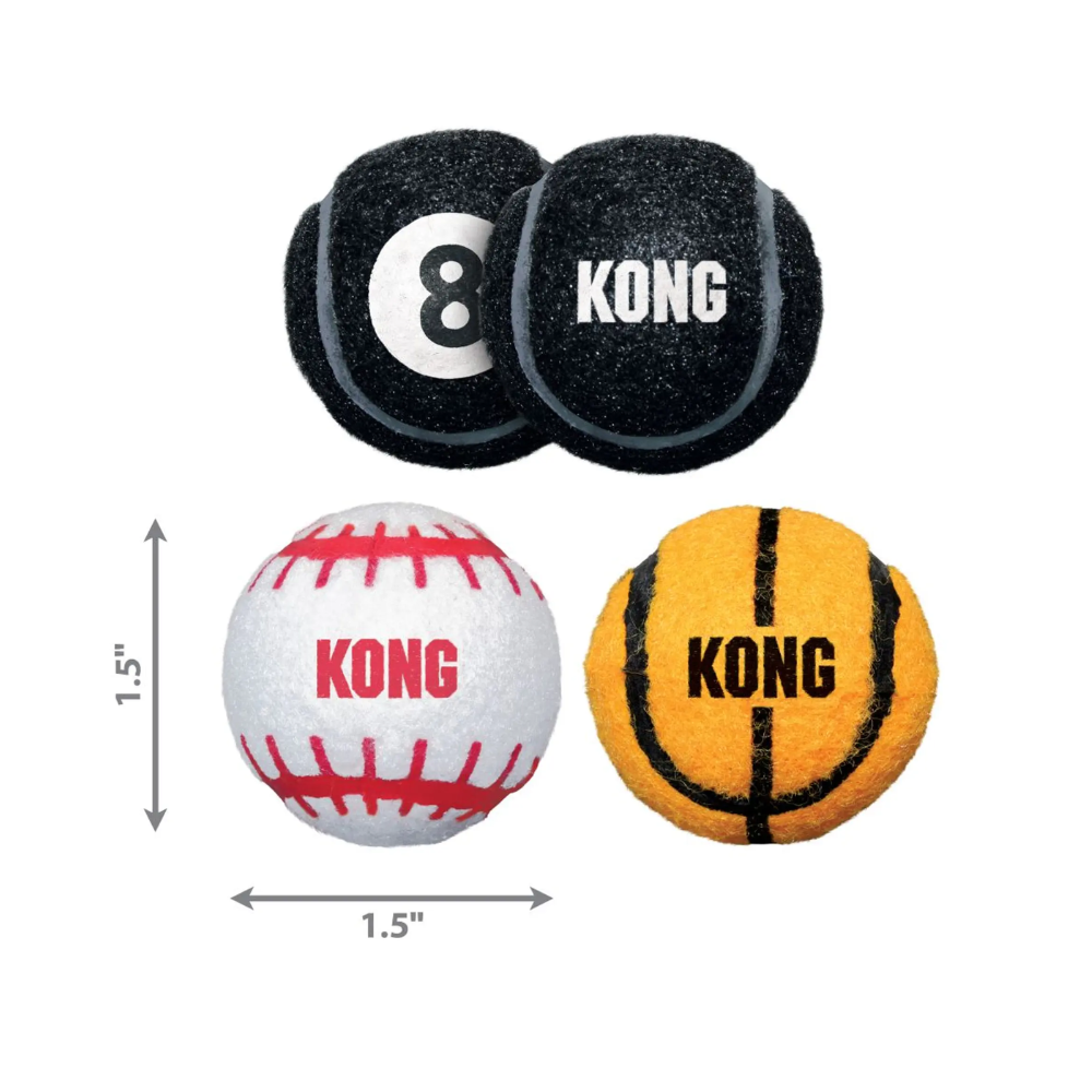 Kong Sport Balls Dog Toy - Extra Small (Pack of 3 ) - Image 2