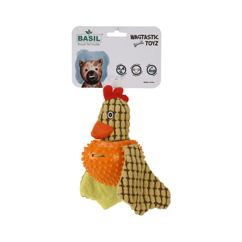 Basil Bird Shaped Plush Toy with Squeaky Neck for Dogs - Image 4