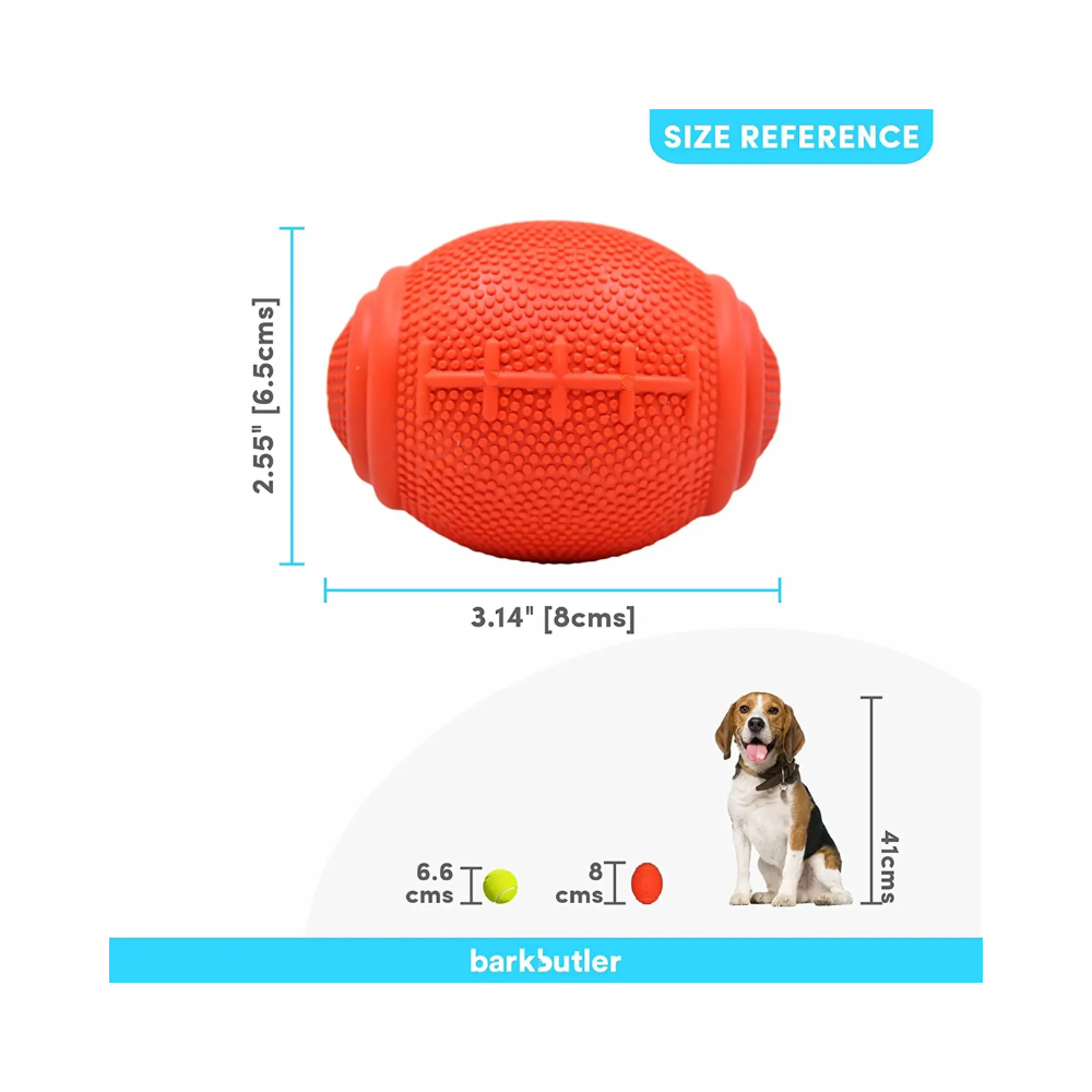 Barkbutler Just a Fooball Chew Dog Toy (S-M) - Image 4
